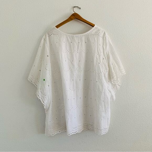 Catherines White Tasseled Floral Embroidered Top - Picture 9 of 11